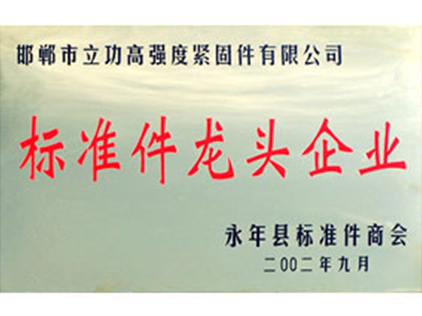 永年縣標(biāo)準(zhǔn)件協(xié)會首屆副會長單位